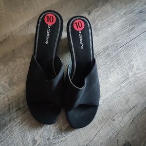 Liz Claiborne Black Women's Mules